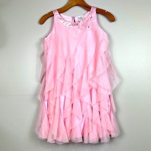 The Children’s Place Pink Tulle Ruffle Dress Sz 10